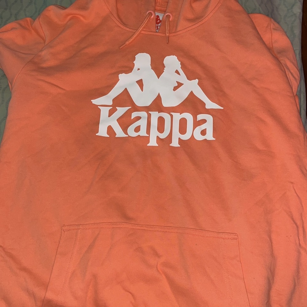 Salmon Pink Kappa Hoodie -Xl